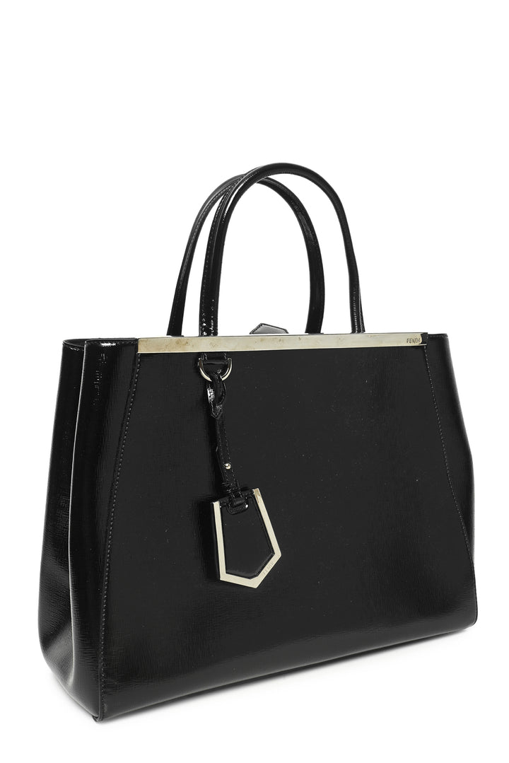 Fendi Vitello Patent Medium 2Jours Elite Tote