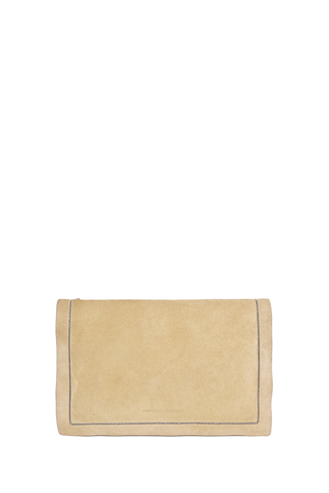 Brunello Cucinelli Monili Trim Suede Messenger Bag