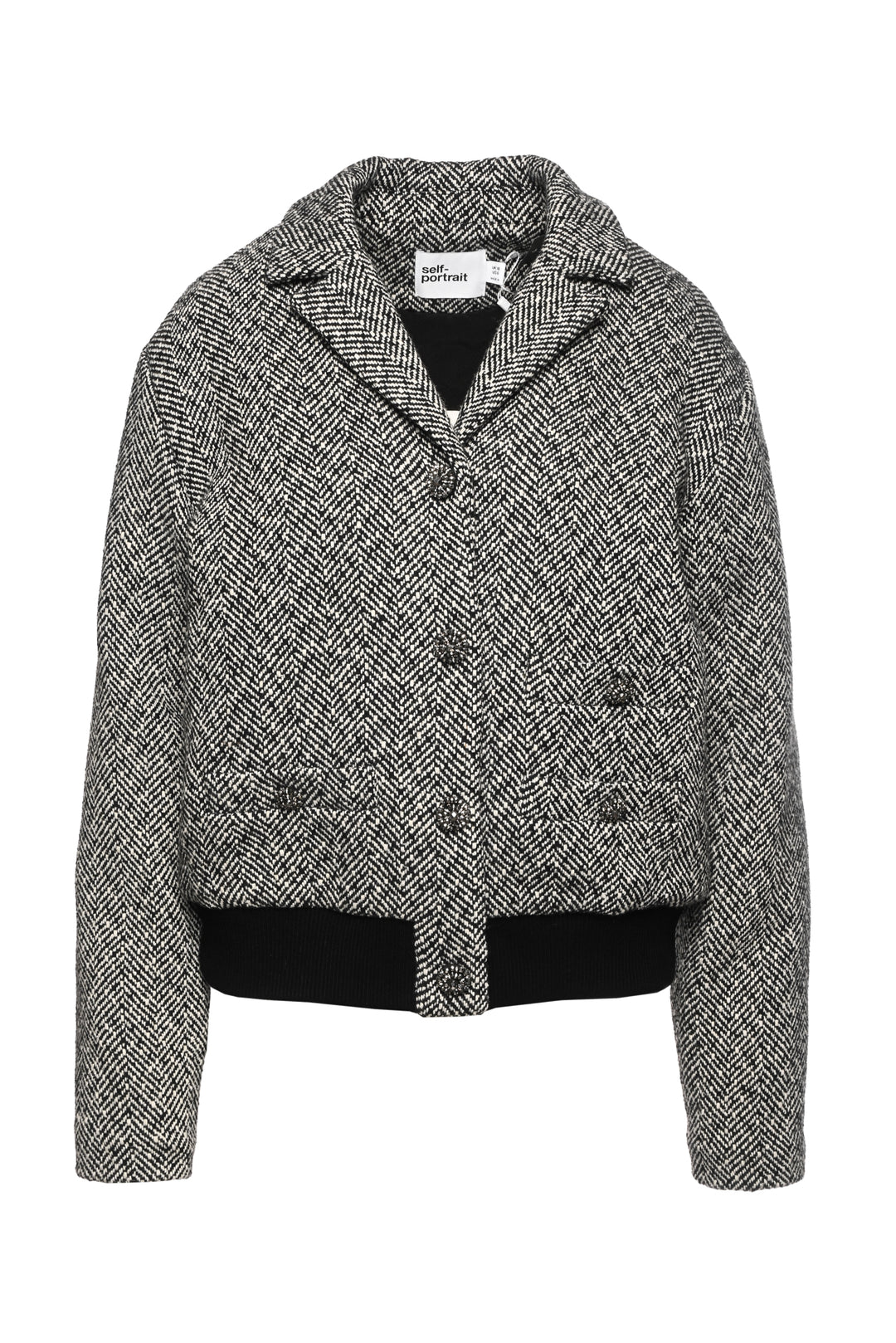 Self Portrait Herringbone Size 6 Jacket