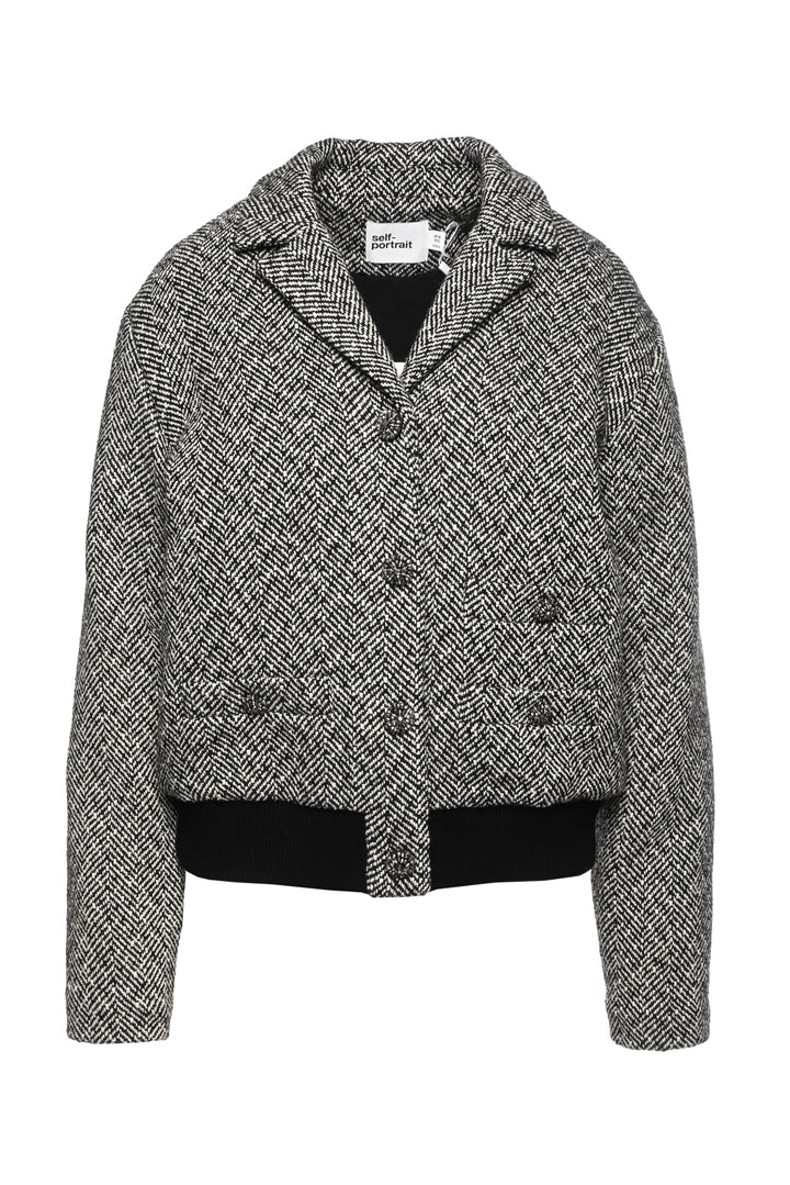 Self Portrait Herringbone Size 6 Jacket