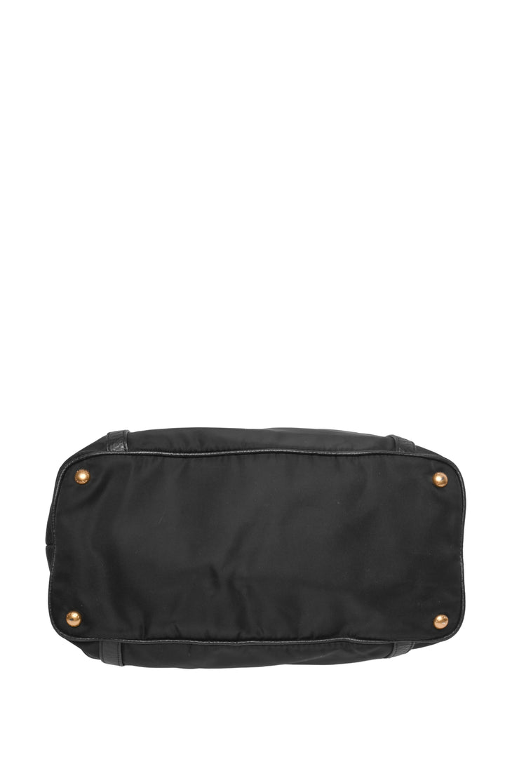 Prada Tessuto Nylon & Leather Buckle Tote