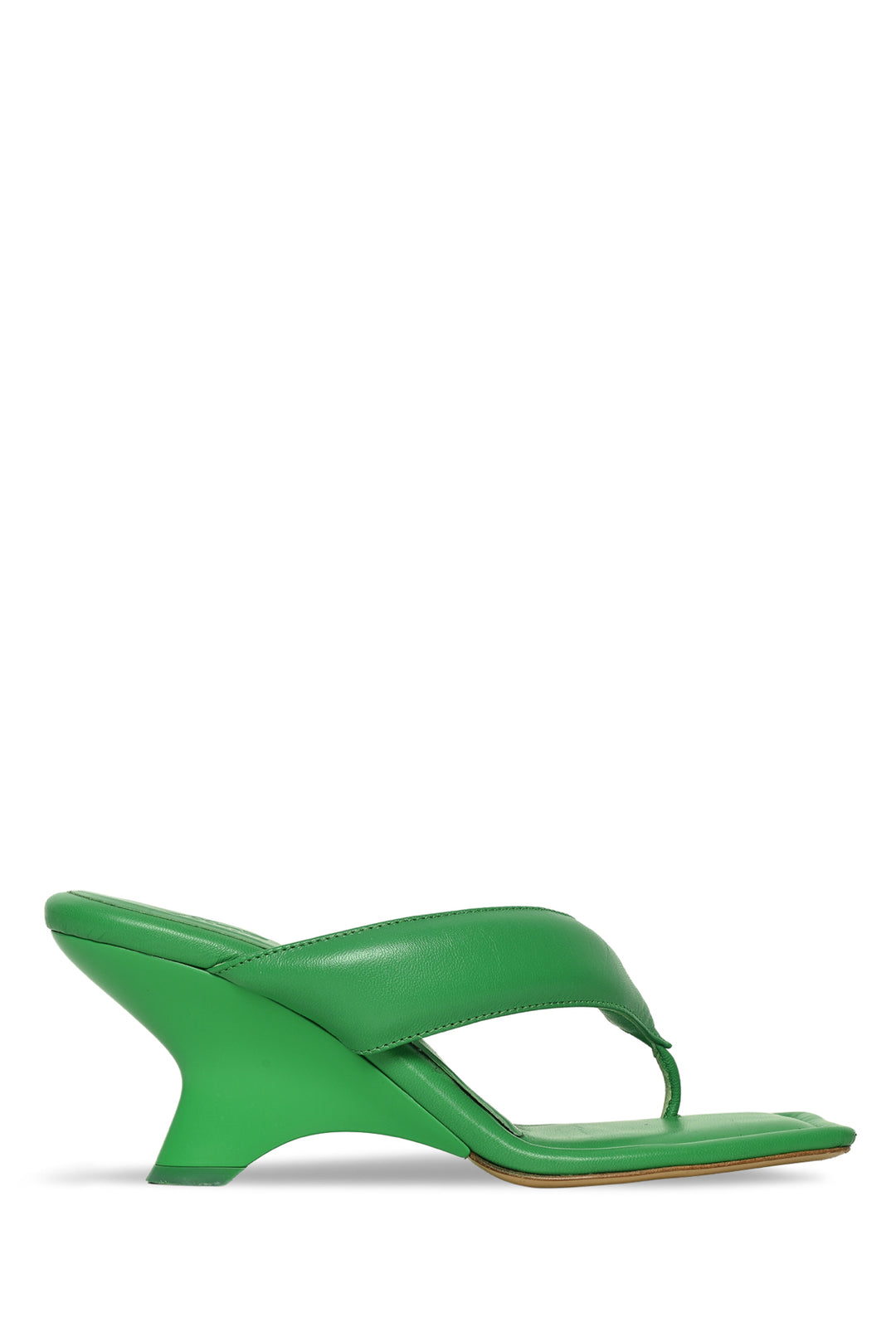 Gia Borghini x FWRD Size 37 Leather Thong Sandal Wedges