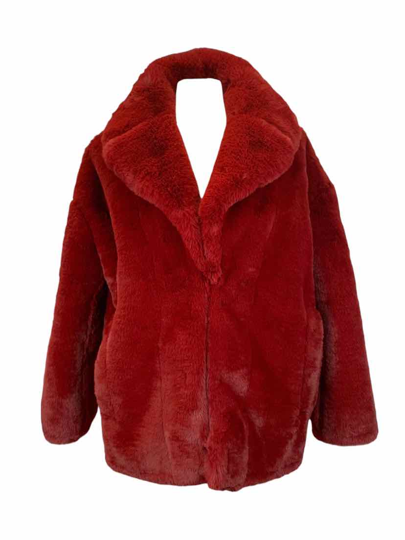 Diane Von Furstenberg Size M Faux Fur Coat