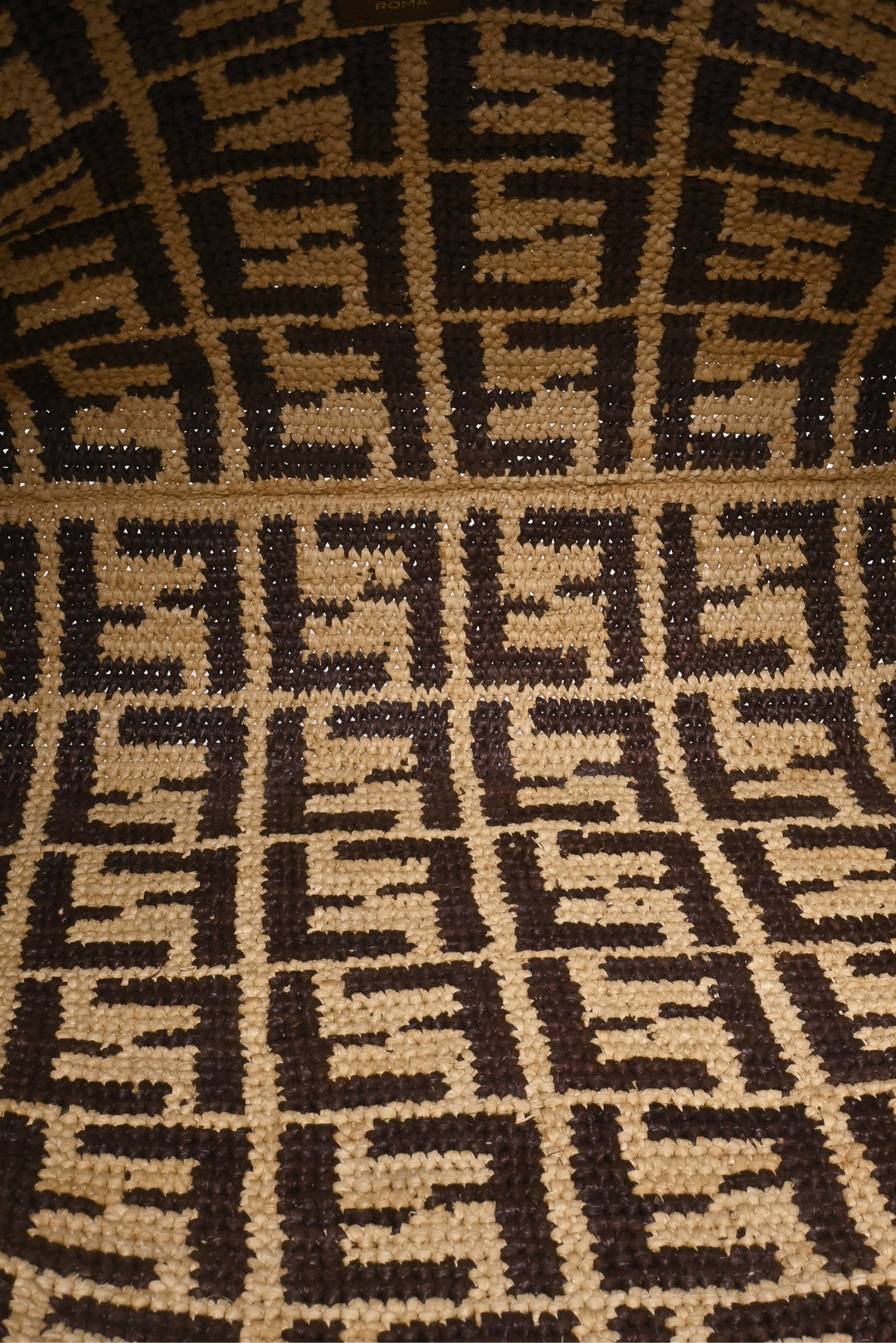 Fendi Large Roll FF Raffia Tote