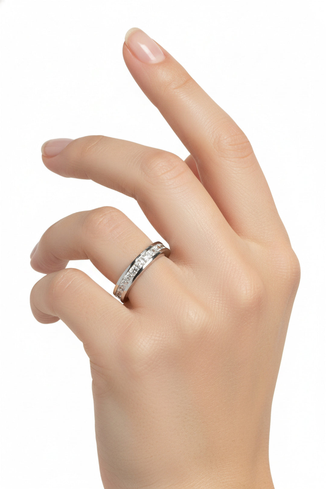 White Gold Eternity Size 6.5 Ring