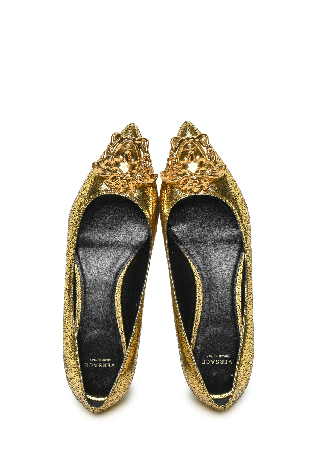 Versace Size 36.5 Medusa Tribute Ballerina Flats
