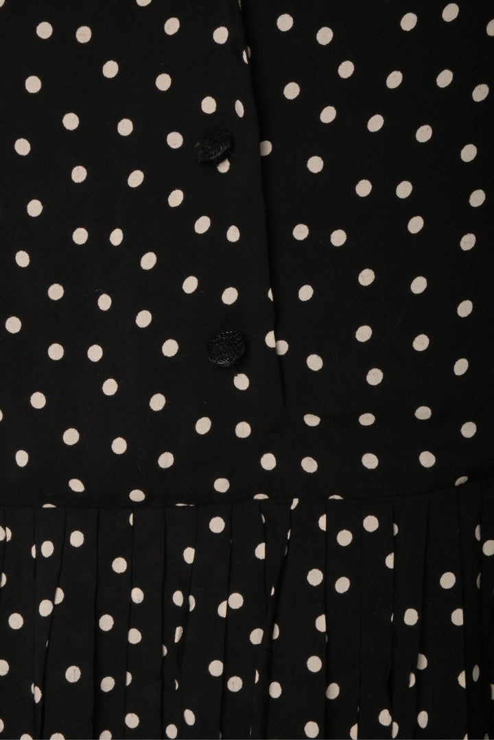 Saint Laurent Size 0 2015 Polkadot Long Sleeve Dress