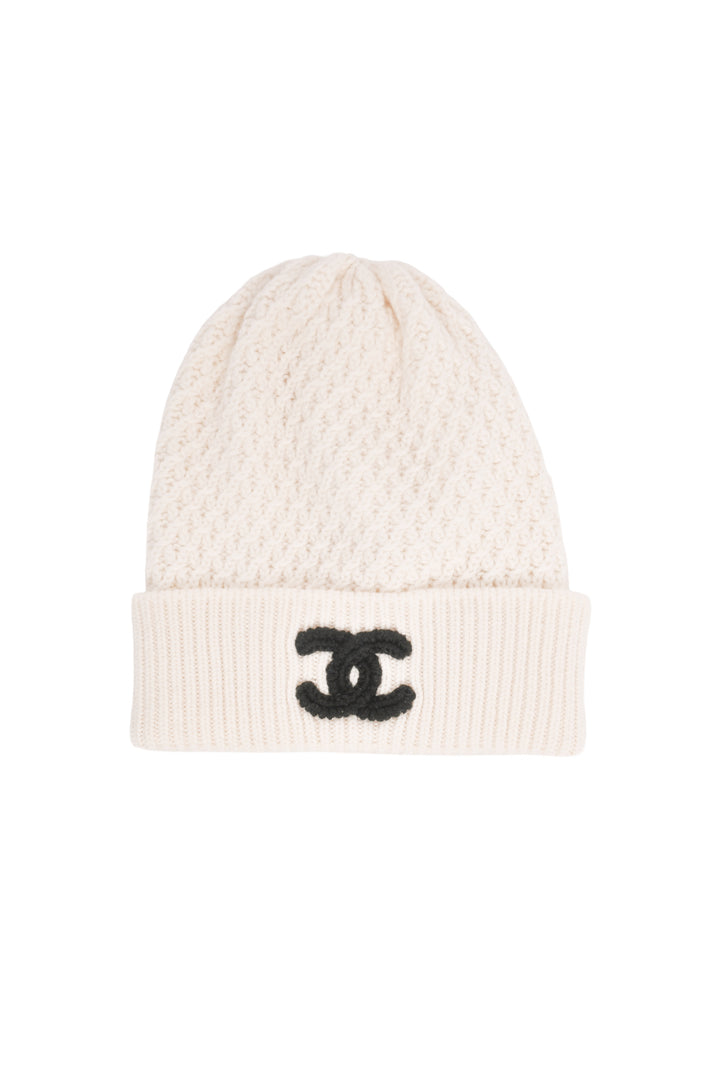 Chanel Size OS CC Cashmere Beanie