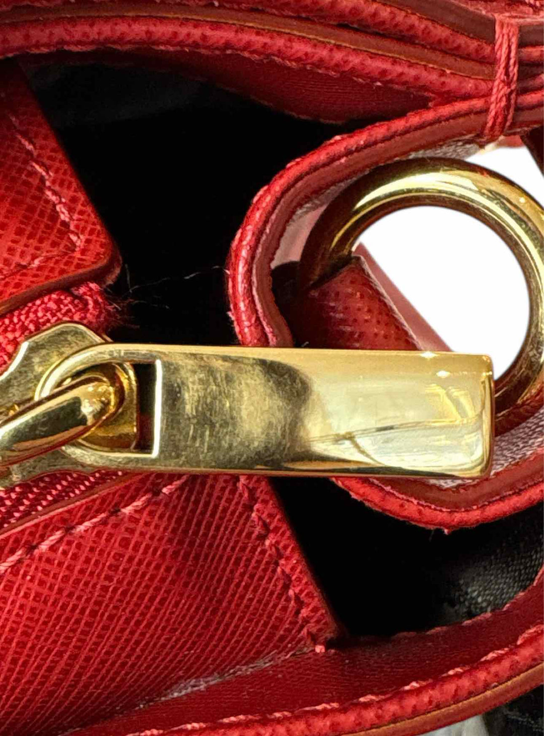 Ferragamo Gancini Red Leather Purse