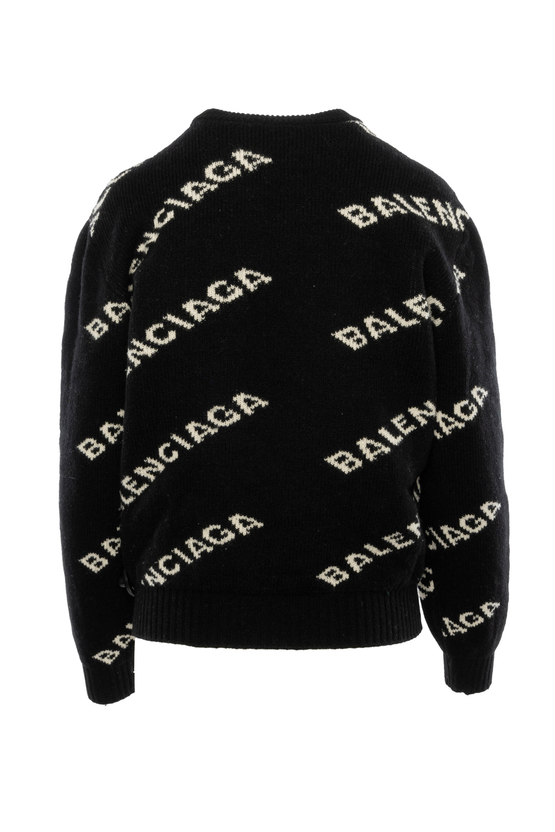 Balenciaga Size 36 2018 Allover Logo Crewneck Sweater