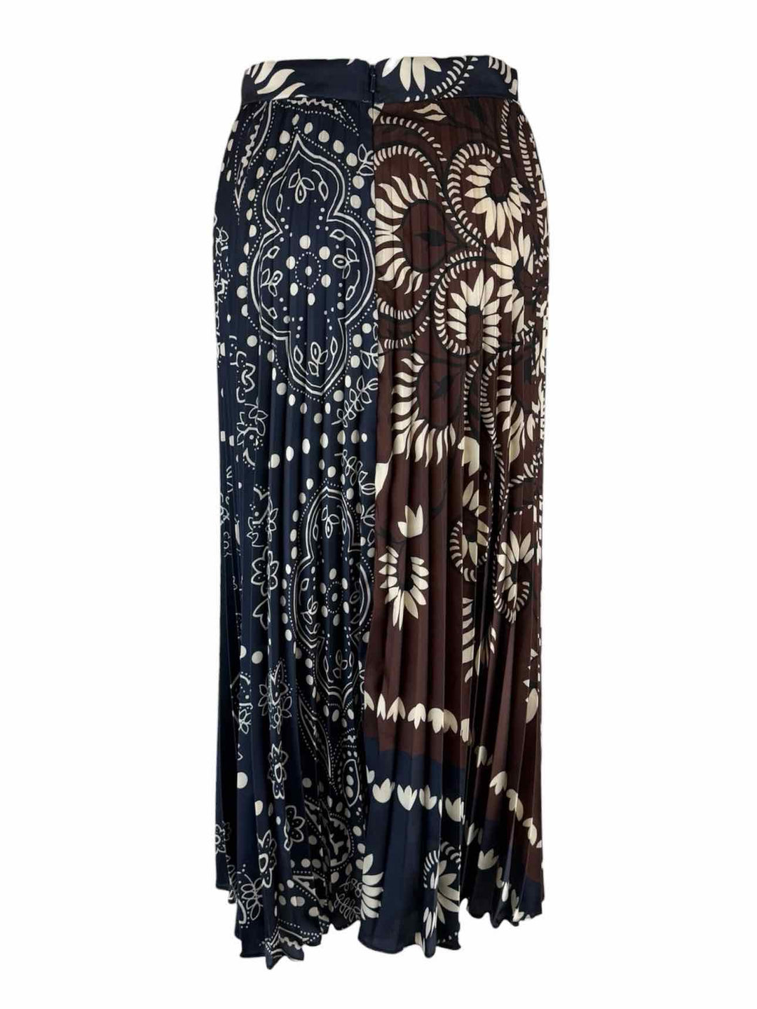 Weekend Max Mara Size 0 Paisley Pleated Midi Skirt