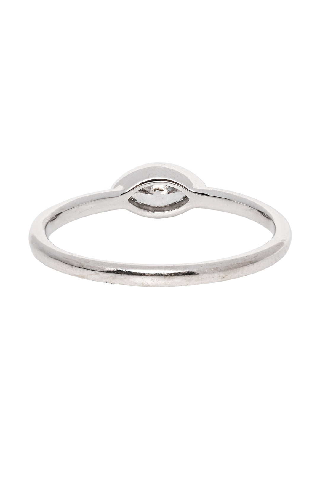 Saks Fifth Ave Size 7 14K White Gold & 0.25ct Lab Grown Marquise Diamond Ring