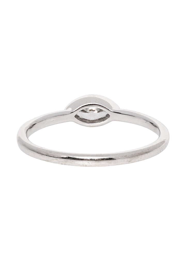Saks Fifth Ave Size 7 14K White Gold & 0.25ct Lab Grown Marquise Diamond Ring