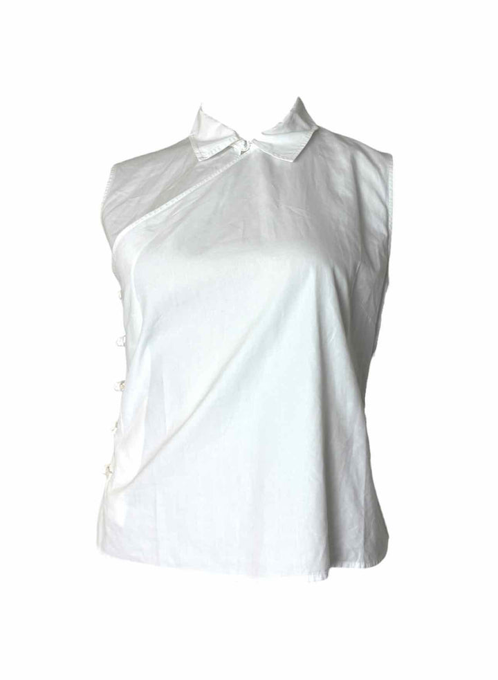 Miu Miu Size 44 Sleeveless Tops w/Traditional Frog Button Closures