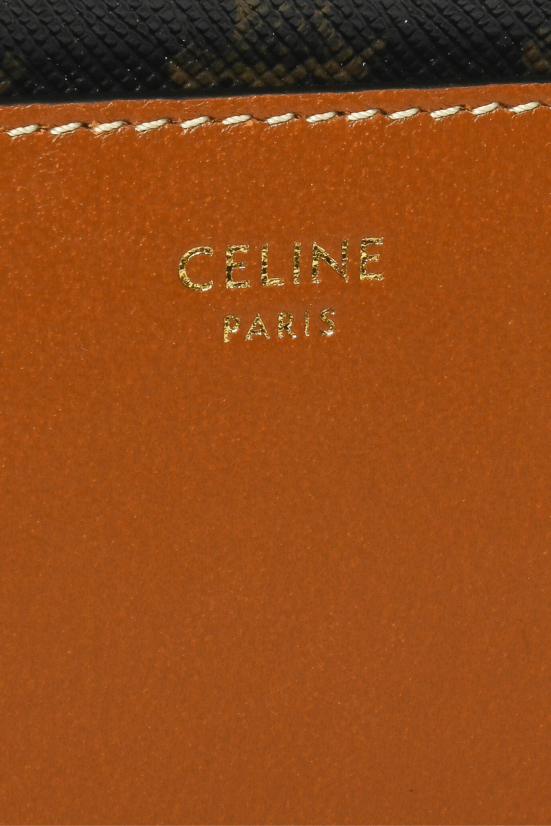 Celine Triomphe Canvas & Lambskin Zipped Card Holder