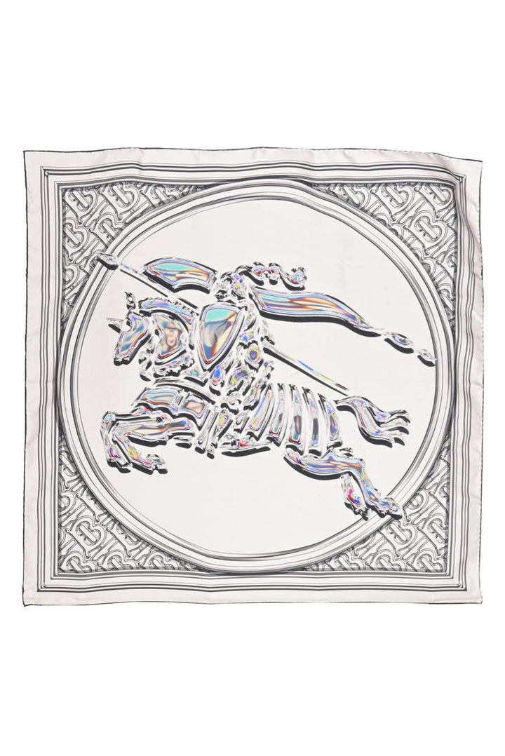 Burberry Metallic Montage Print Silk Scarf