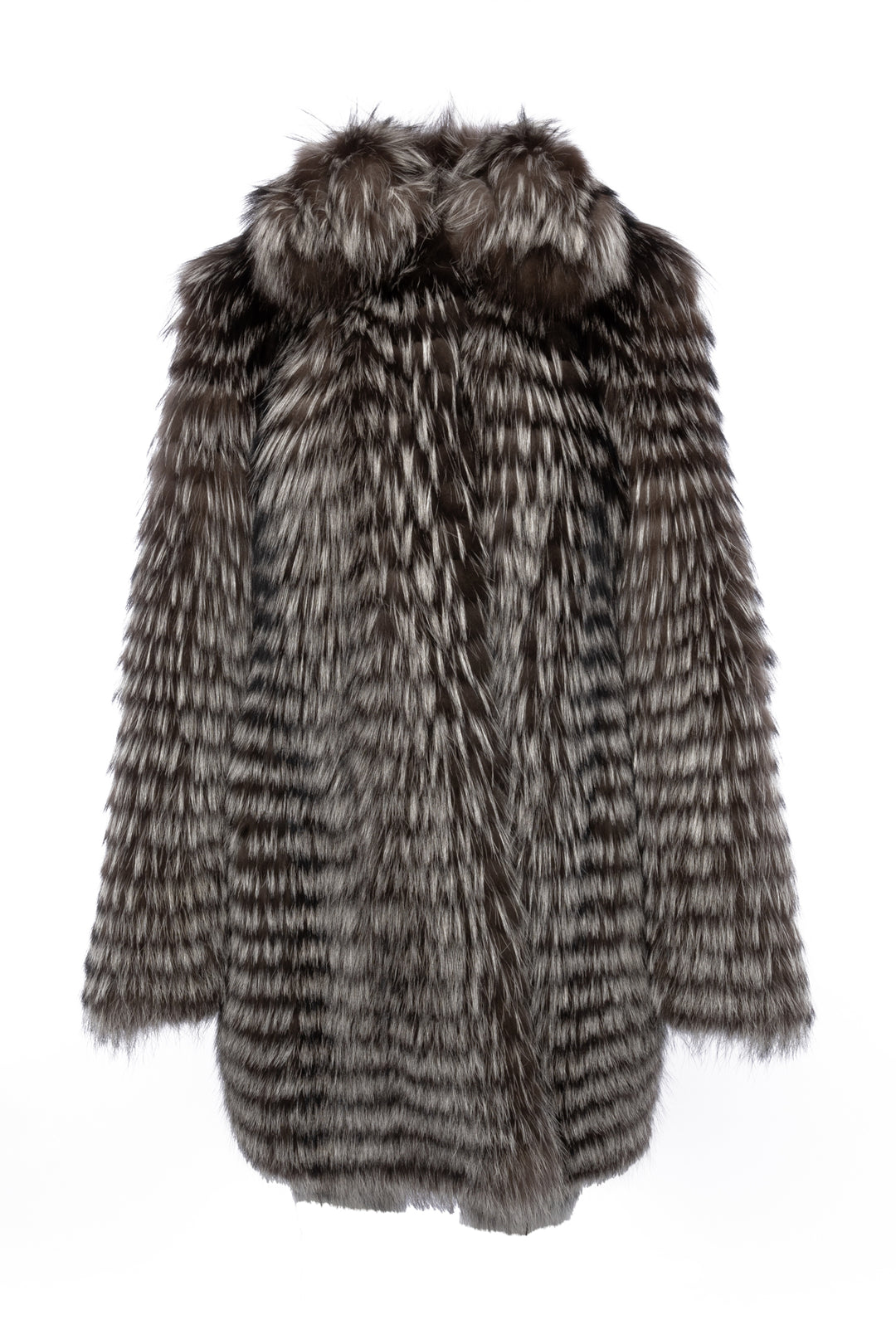 Escada Size M Silver Fox Fur Coat