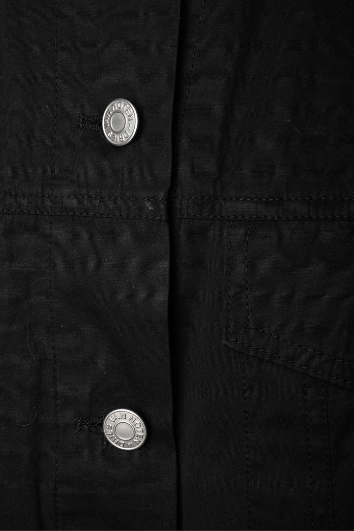 Dries Van Noten Size 6 Cropped Boxy Wide Sleeve Button-Up Shirt