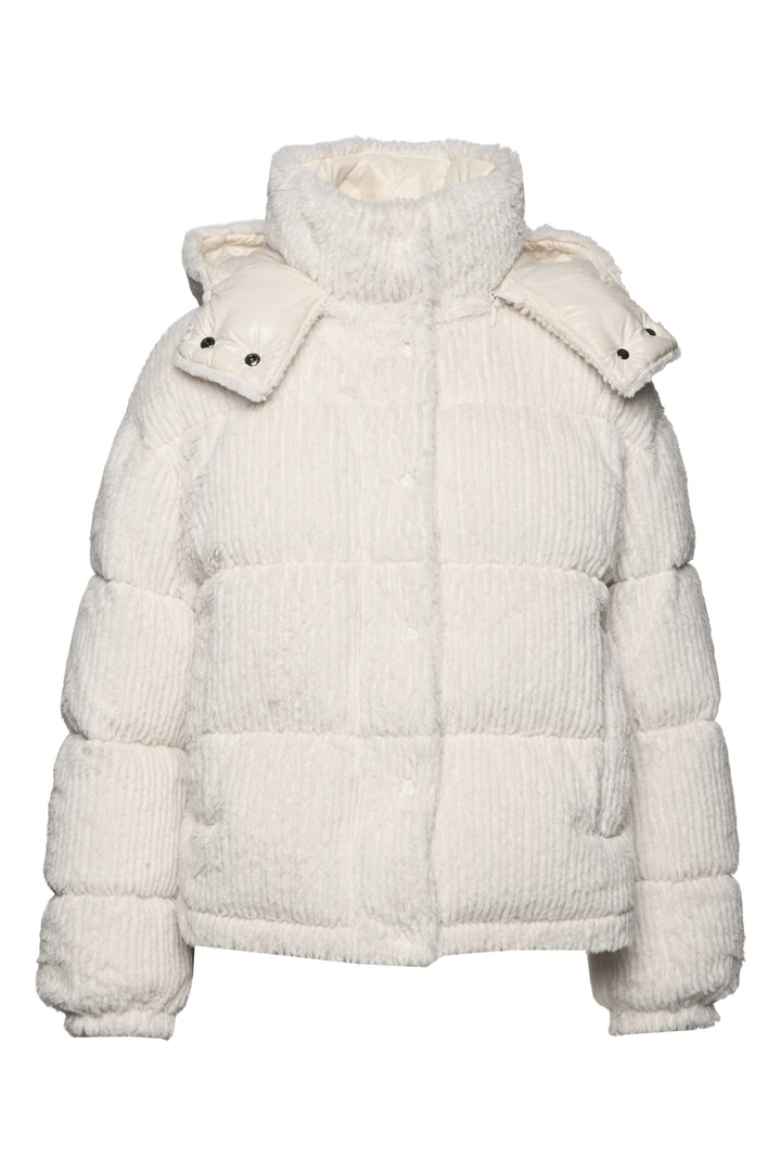 Moncler Size 1 Daos Quilted Fuzzy Corduroy Down Jacket