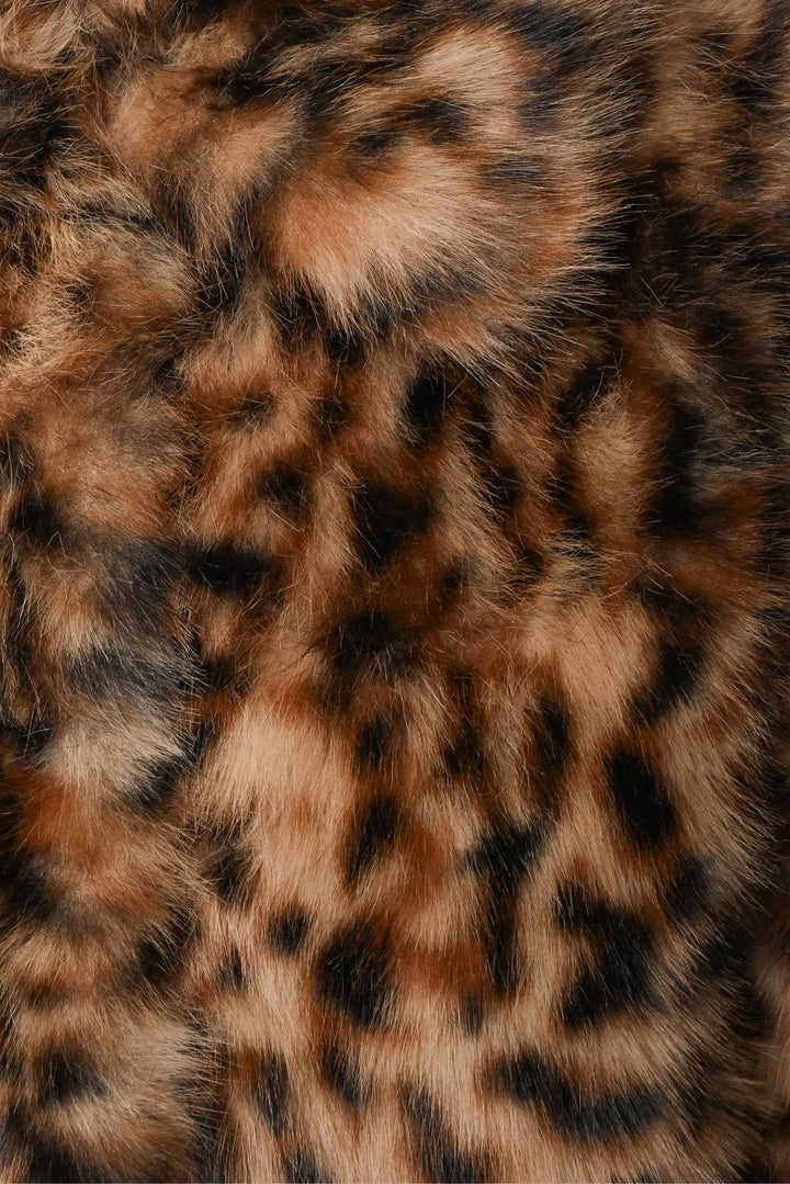 Zadig & Voltaire Size S Finito Leopard Print Faux Fur Coat