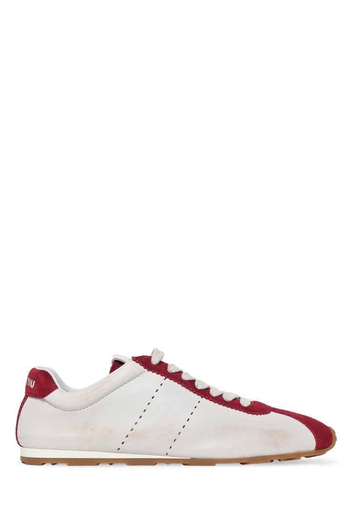 Miu Miu Size 41 Plume Nappa Leather & Suede Sneaker