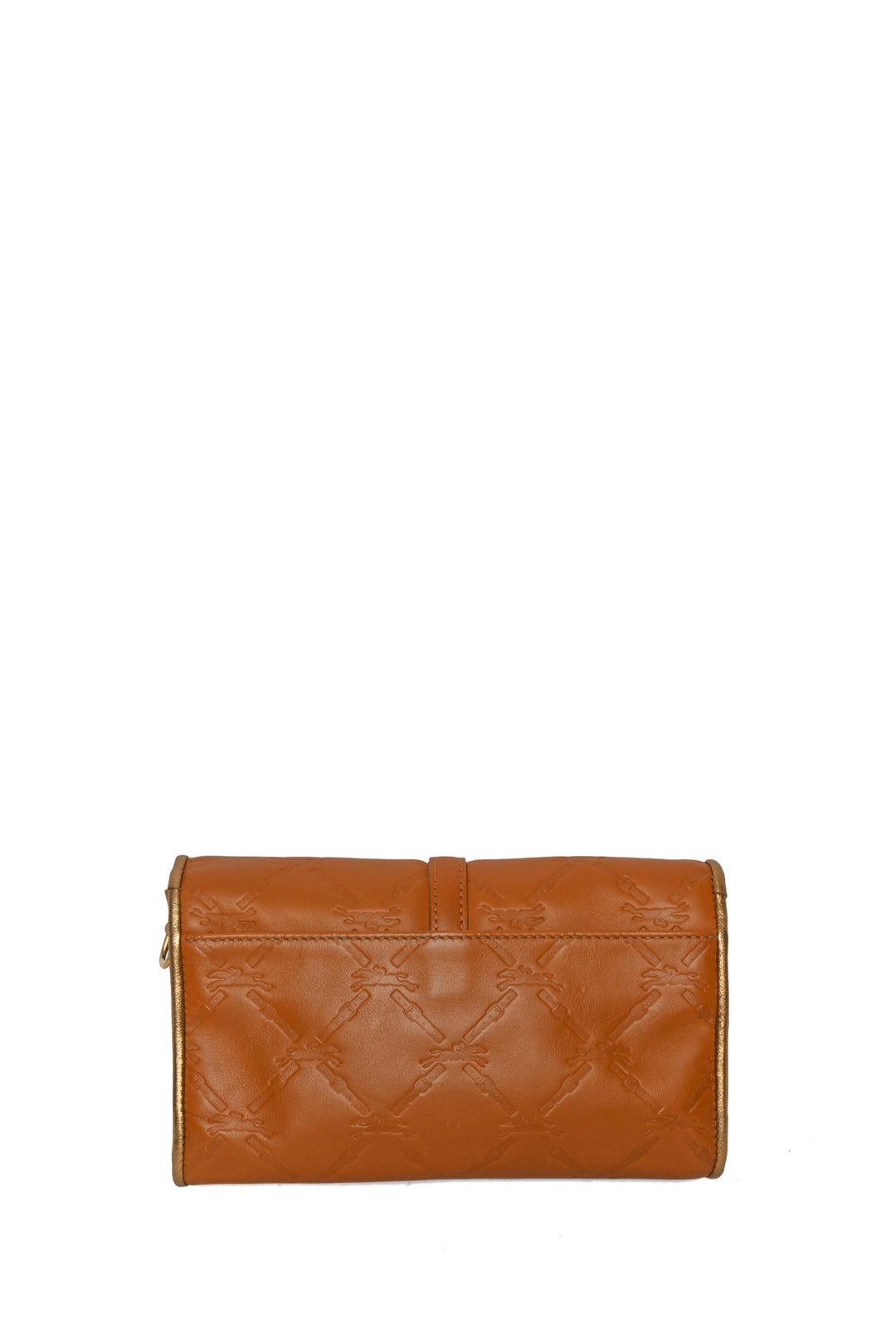 Longchamp Embossed Leather Flap Crossbody