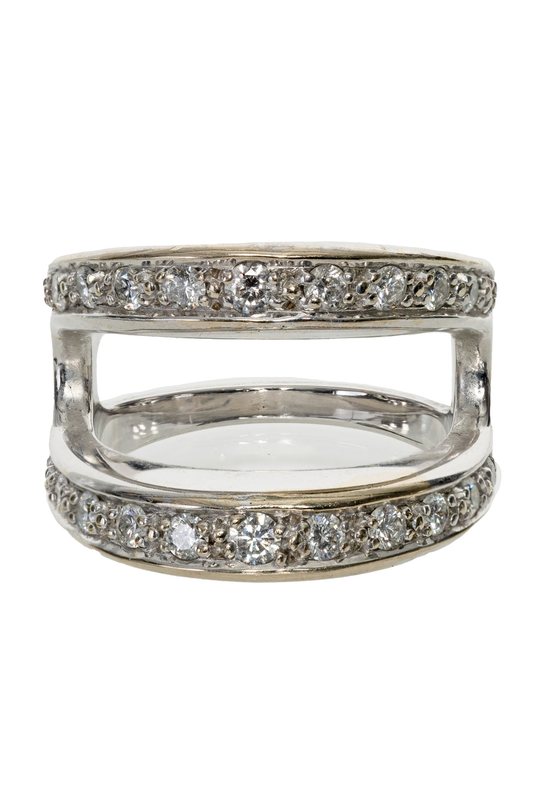Hoorsenbuhs Size 6.5 18K White Gold Diamond Masque Ring