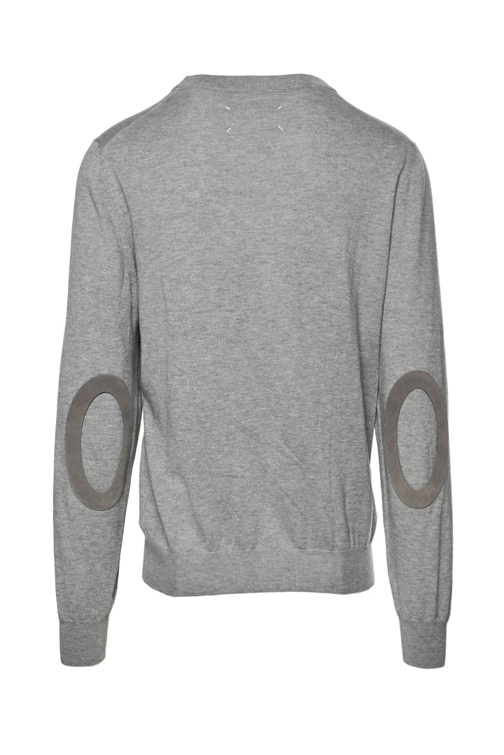 Maison Margiela Size L Men's Leather Elbow Patch Sweater