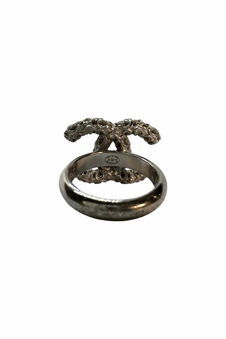 Chanel Size 6 Interlocking CC Logo Ring