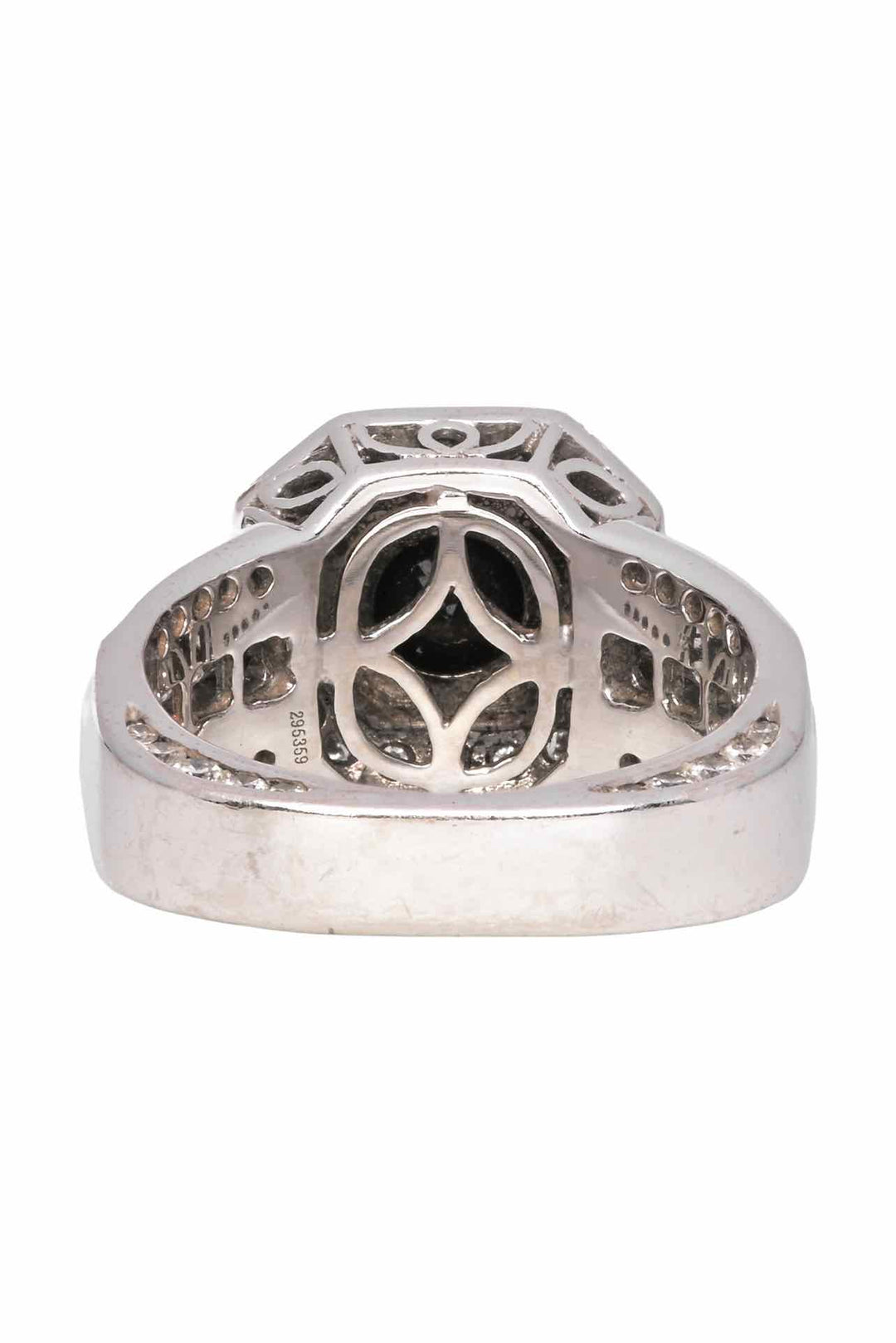 Simon G Size 6 18K White Gold Art Deco Geometric Diamond Ring