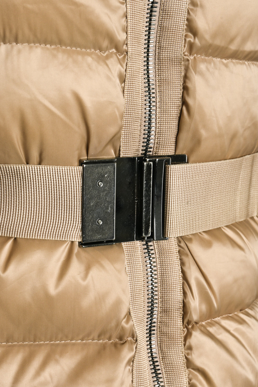 Moncler Size 0 Tatie Belted Quilted Jacket