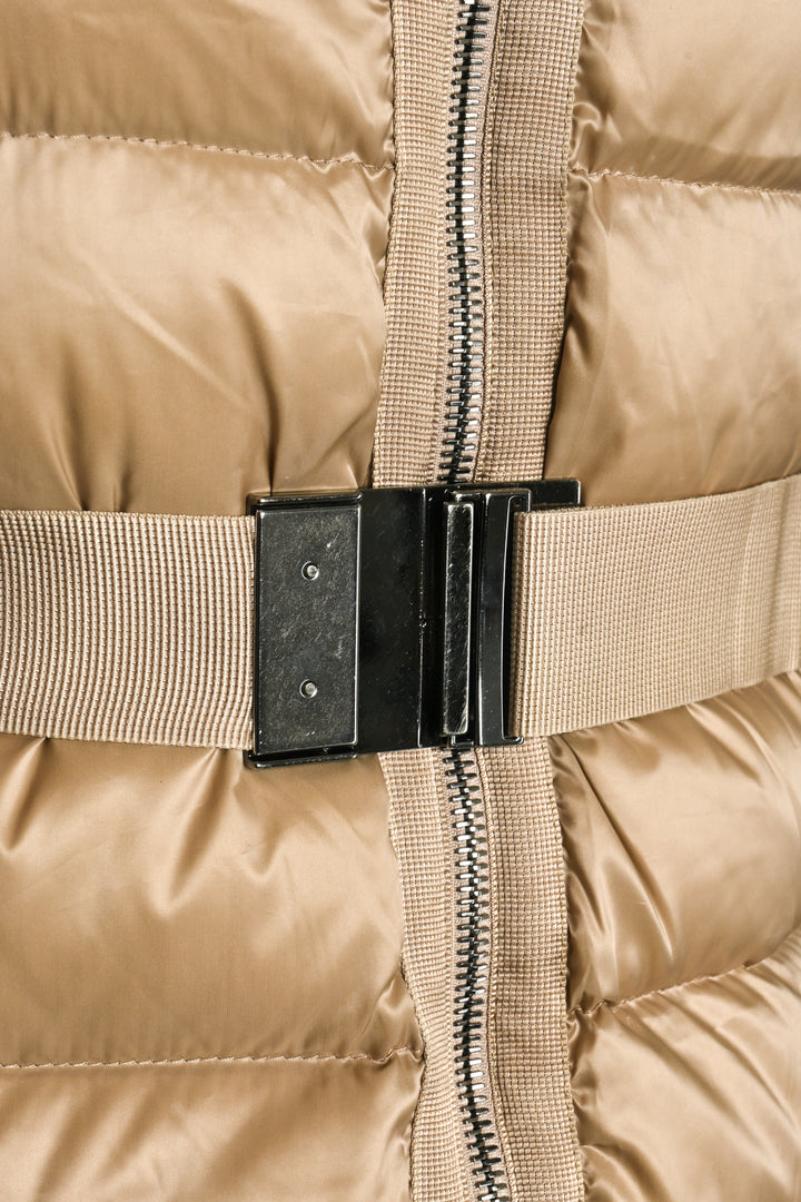 Moncler Size 0 Tatie Belted Quilted Jacket