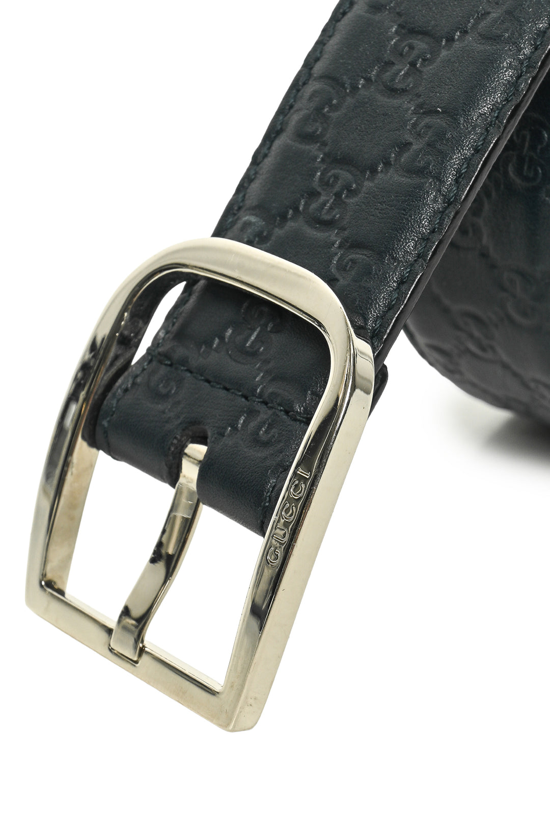 Gucci Size 40 Guccissima Embossed GG Monogram Leather Belt