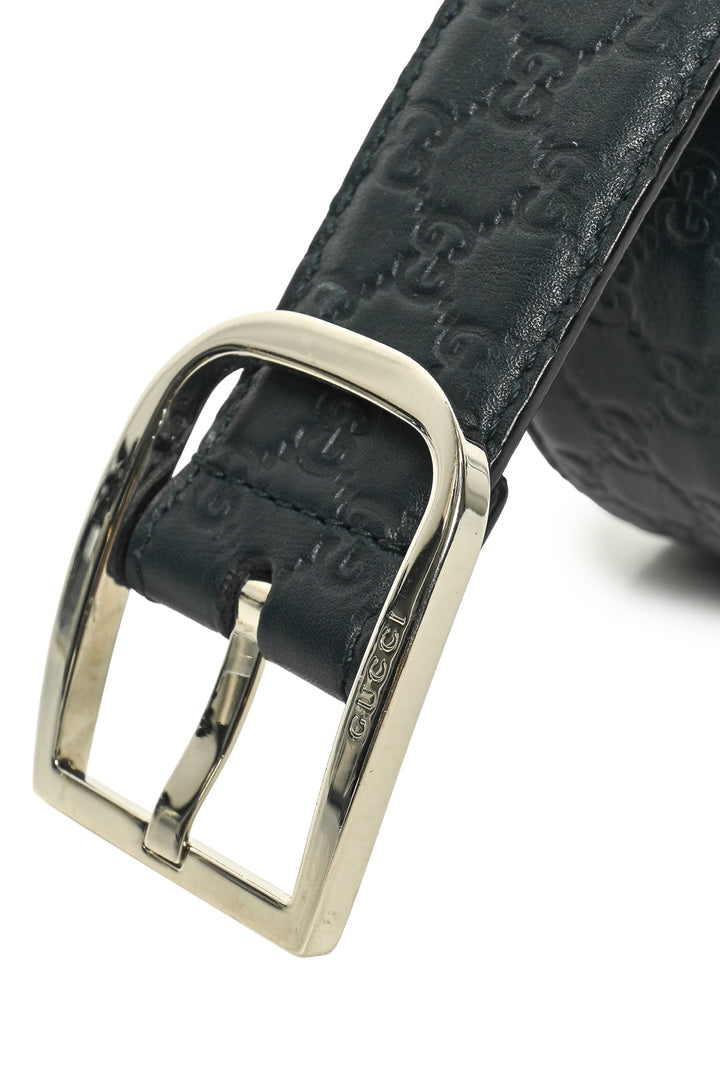Gucci Size 40 Guccissima Embossed GG Monogram Leather Belt