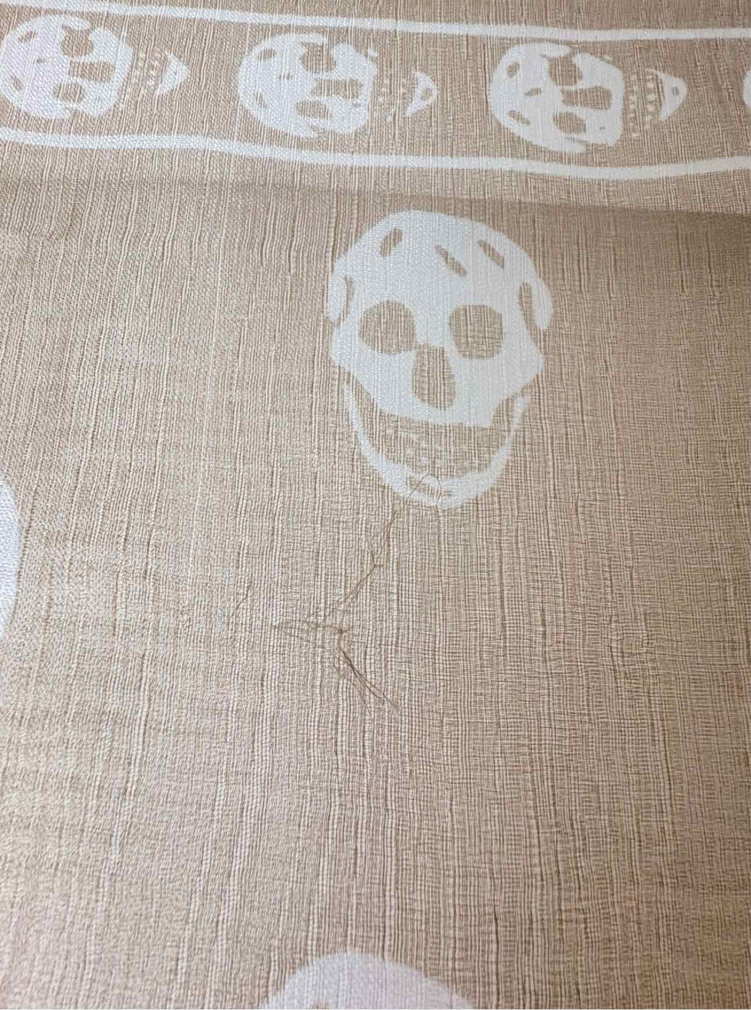 Alexander Mcqueen Silk Skull Pattern Scarf