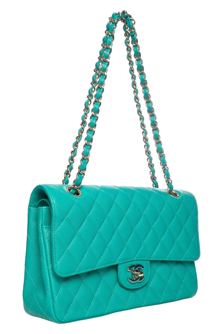 Chanel 2016-2017 Medium Caviar Quilted Classic Double Flap Shoulder Bag