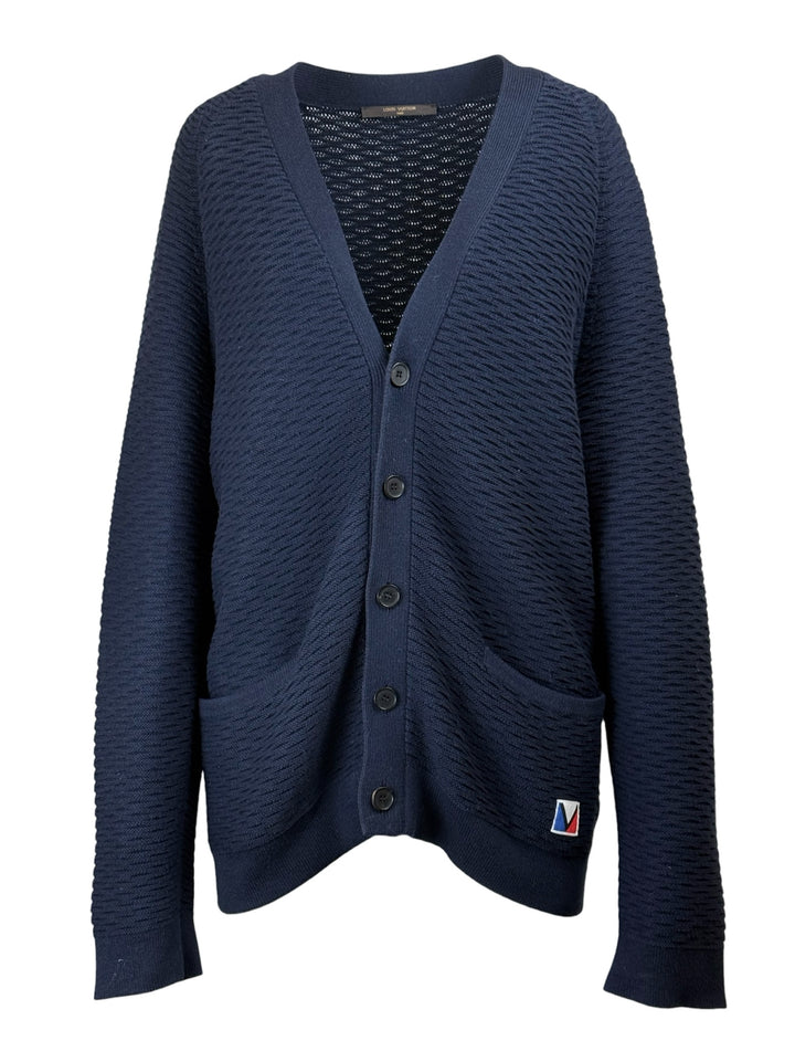 Louis Vuitton Size XL Men's Wool & Cotton Knit Cardigan