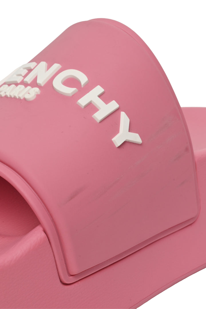 Givenchy Size 39 Logo Rubber Platform Slides