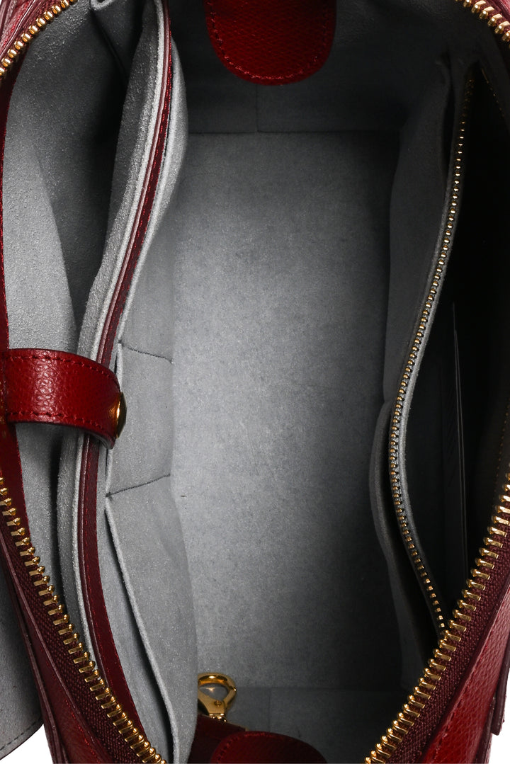 Senreve Merlot Grained Leather Mini Maestra Convertible Shoulder Bag BackPack