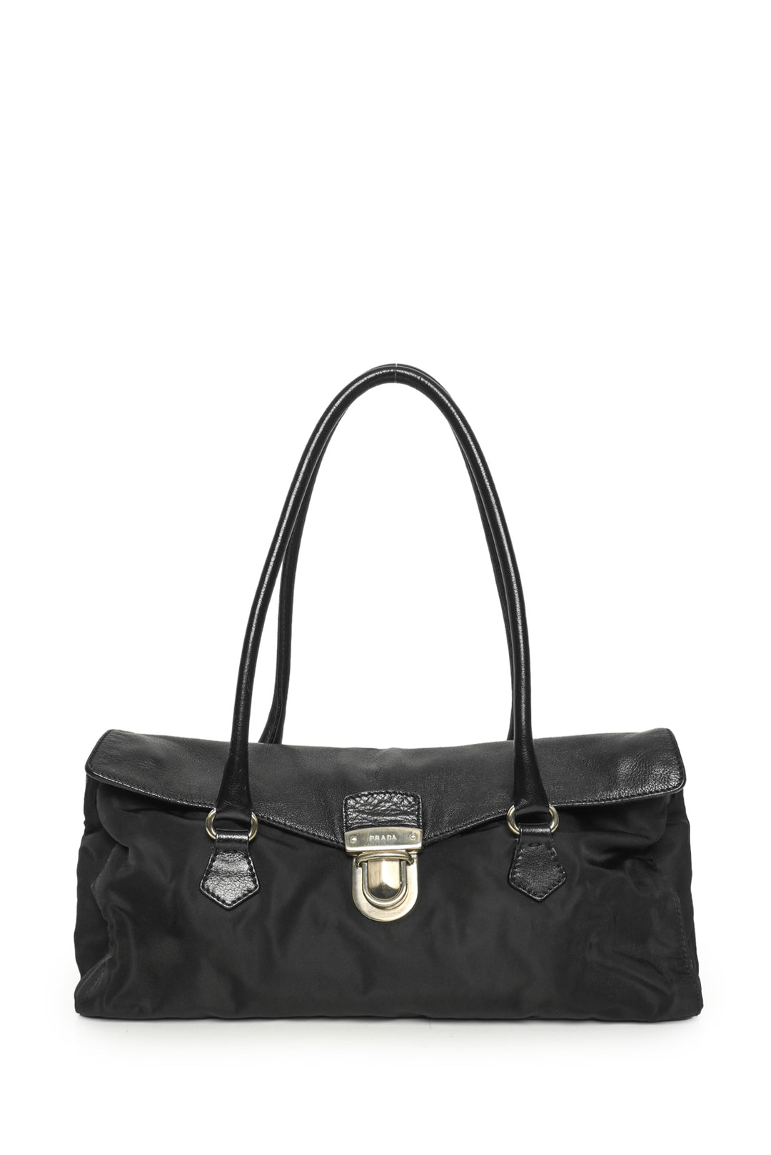 Prada Vintage Easy Pushlock Sybille Shoulder Bag