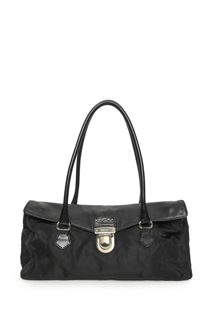 Prada Vintage Easy Pushlock Sybille Shoulder Bag