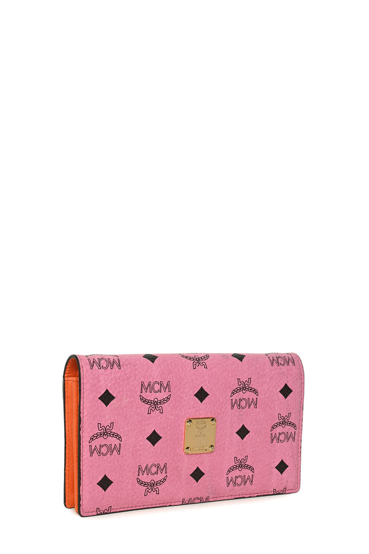MCM Visetos Monogram Flap Wallet