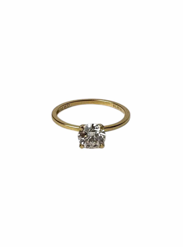 Pandora Size 7.5 14K Gold Ring with 1CT  Lab Grown Diamond.