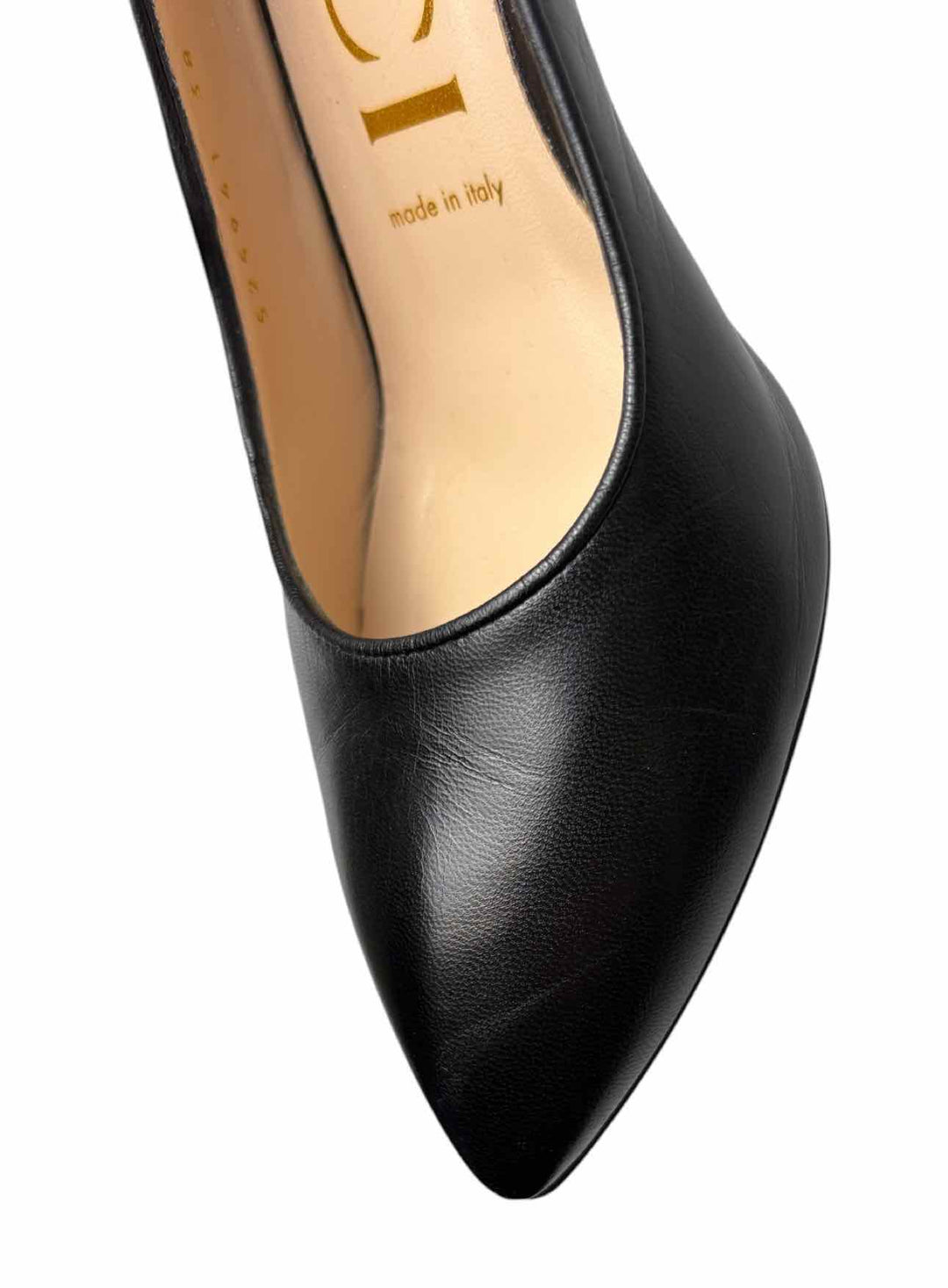 Gucci Size 38 Sylvie Web Embroidered Bee Leather Slingback Pumps