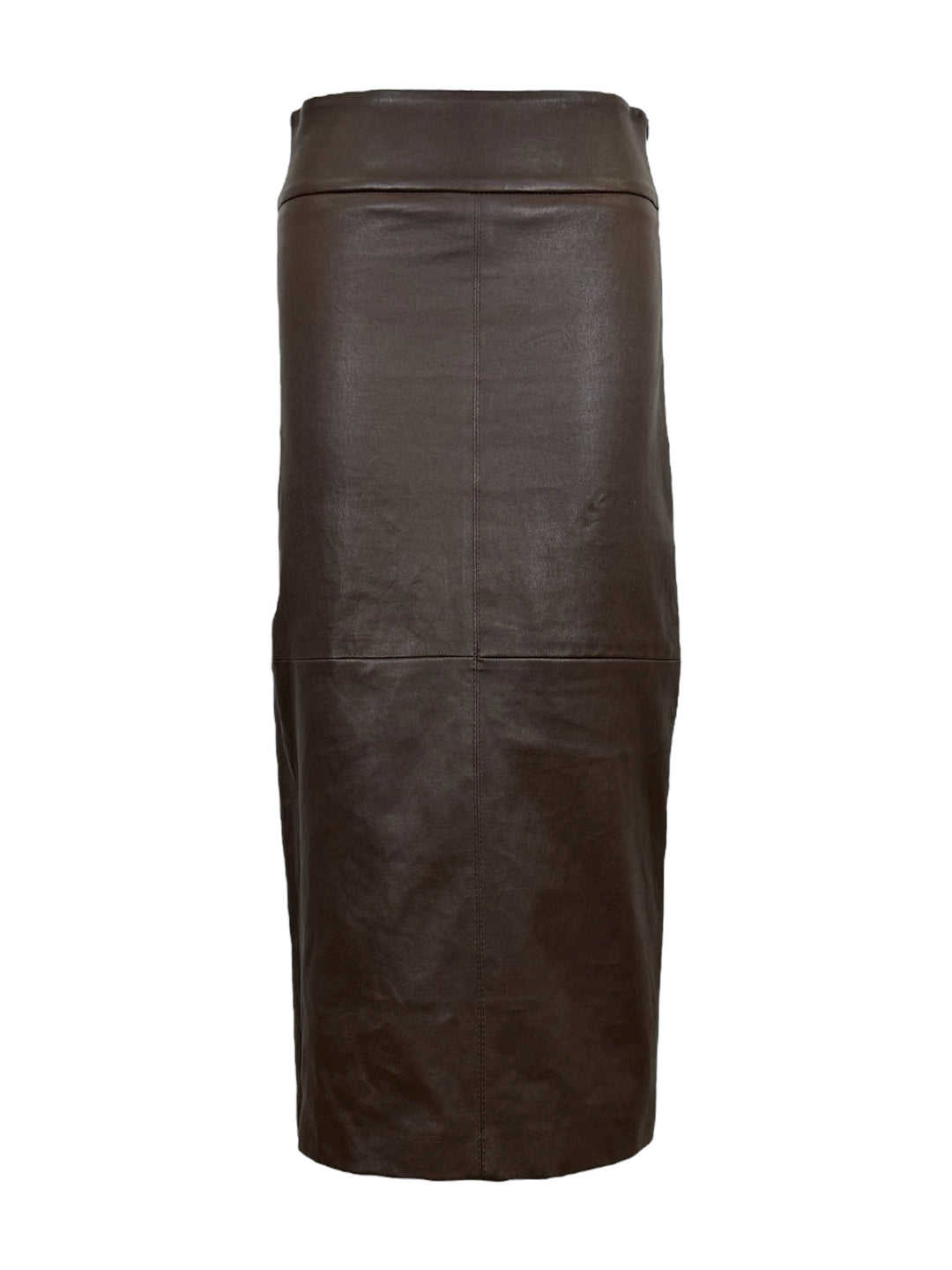 Brunello Cucinelli Size 6 Stretch Nappa Leather Pencil Skirt