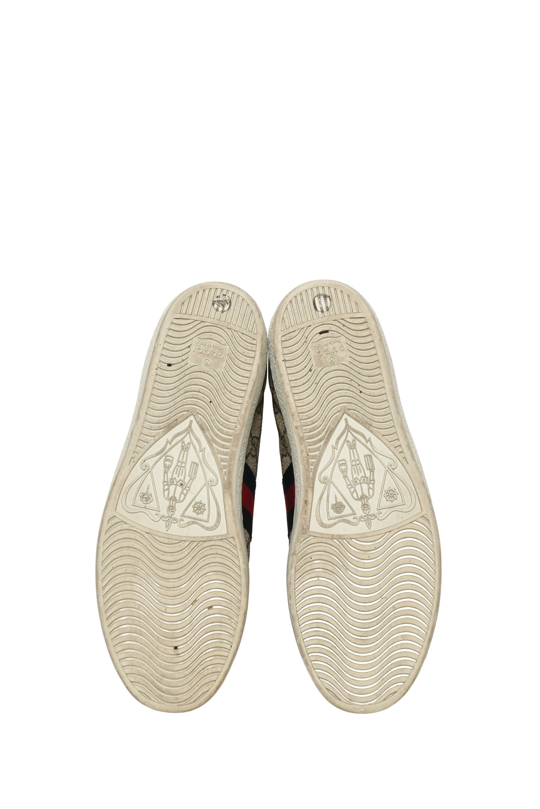 Gucci Size 40 GG Supreme Monogram Ace Low Top Sneaker