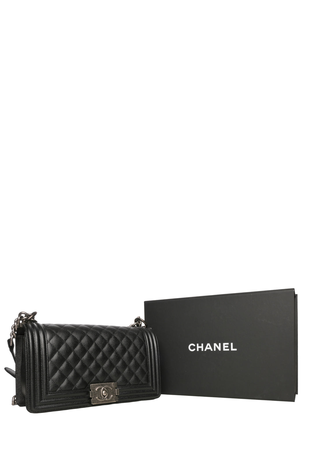 Chanel 2019 Caviar Quilted Medium Boy Bag