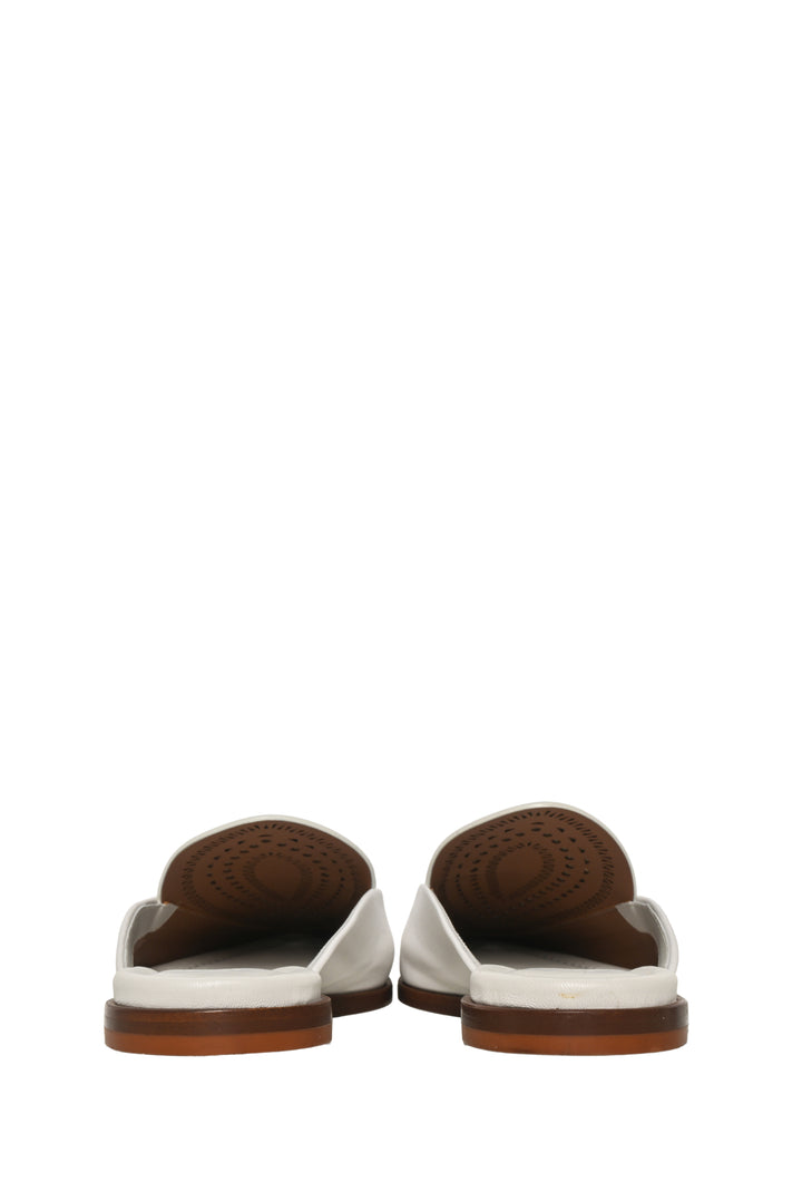 Alaia Size 37.5 Laser-cut Leather Mules