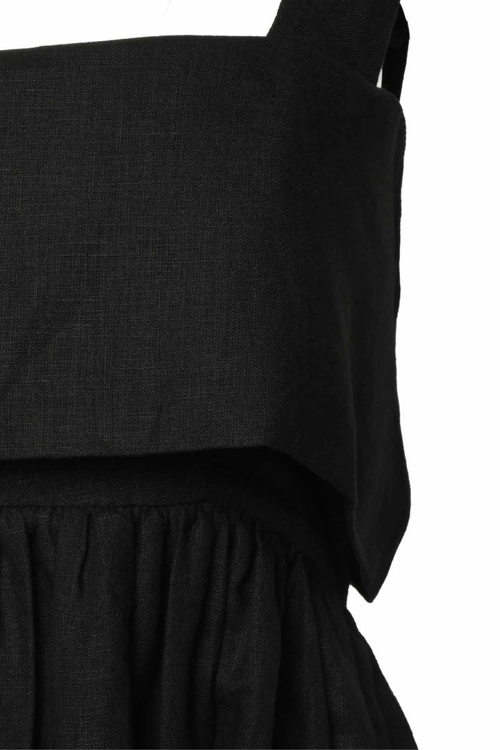 Chloe Size 8 Linen Tie-Back Maxi Dress