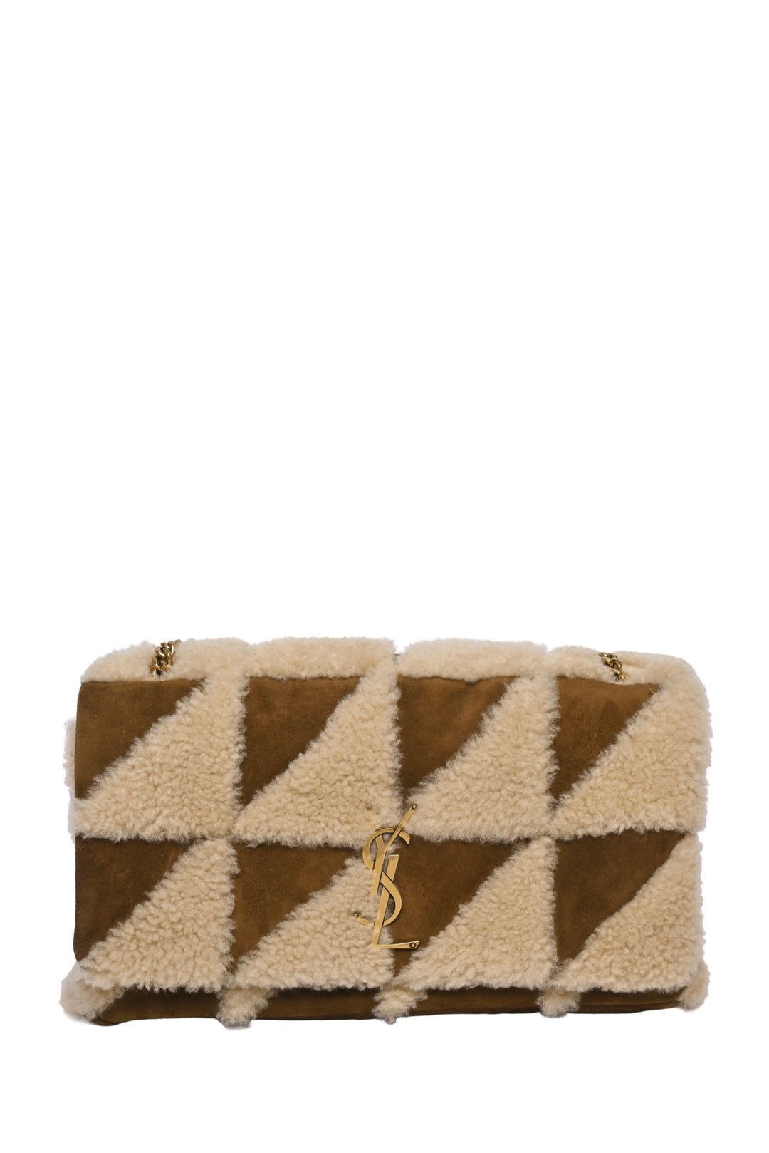 Saint Laurent 2022 Shearling Suede Patchwork Jamie Shoulder Bag